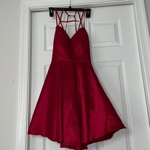 Minuet, medium, red, short formal dress